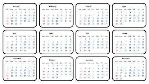 Calendar 2018 template simple planner vector design Stock Illustration