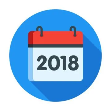 Calendar for 2018 year icon. Vector illustration Stock Illustration