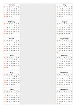 Calendar 2018 year vector design template. Simple 2018 year calendar. Vector  Stock Illustration