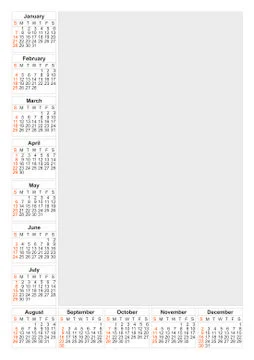 Calendar 2018 year vector design template. Simple 2018 year calendar. Vector  Stock Illustration
