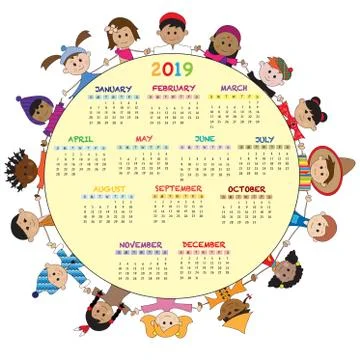 Calendar 2019 Stock Illustration