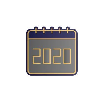 Calendar, 2020 color gradient vector icon Stock Illustration