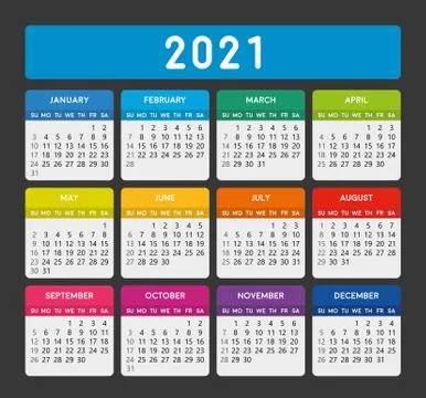 Calendar 2021 库存插图
