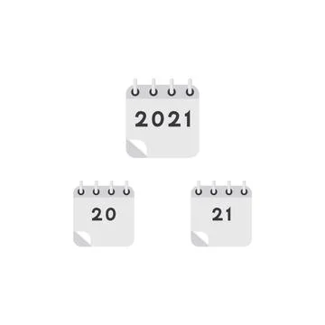 Calendar 2021 vector icon Stock Illustration