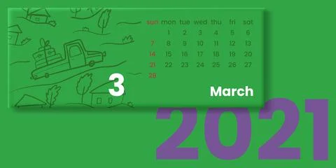 Calendar 2021 vector illustration Stock Illustration