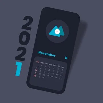 Calendar 2021 vector illustration Illustrazione stock