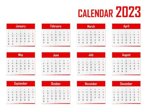 Calendar 2023 Stock Illustration