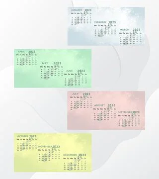 Calendar for 2023. Stock Illustration