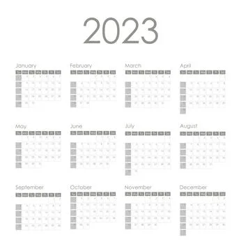 Calendar 2023 Stock Illustration