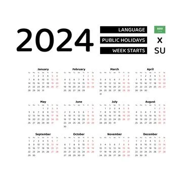 Spanish Calendar 2023 2024 Years Week Starts On Monday Vector Stock  Illustration - Download Image Now - iStock