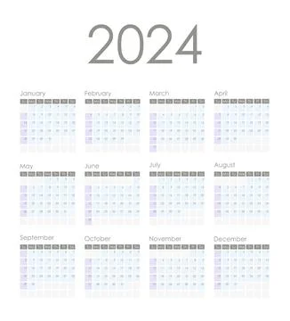 Calendar 2024 Stock Illustration