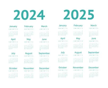 Calendar for 2024 on a light background. Ideal for the design of your Stock Illustration