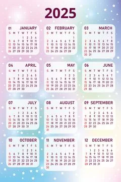 Calendar for 2025 Stock Illustration