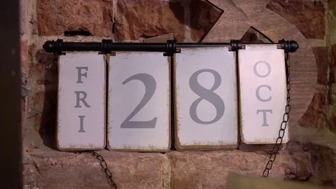 Calendar 28 friday october Stock Footage 72792479