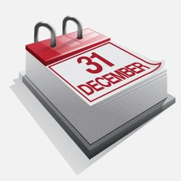 Calendar 31 december Stock Illustration