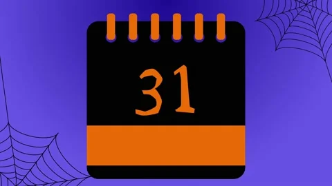 Calendar 31 October Stock Footage 220044532