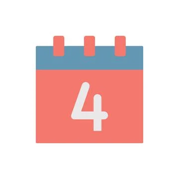 Calendar 4th July icon. Simple color vector elements of America icons for ui and Illustrazione stock