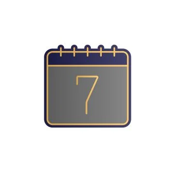 Calendar, 7 color gradient vector icon 스톡 일러스트