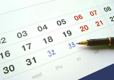 Calendar with the added numbers  Stock Illustration