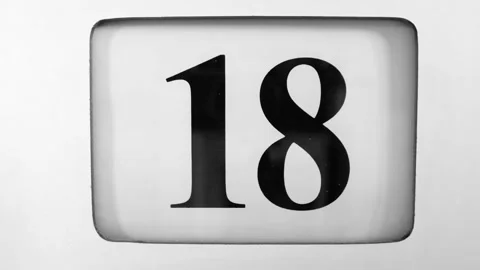 Calendar advancing from 18th to 19th Stock Footage 244212746