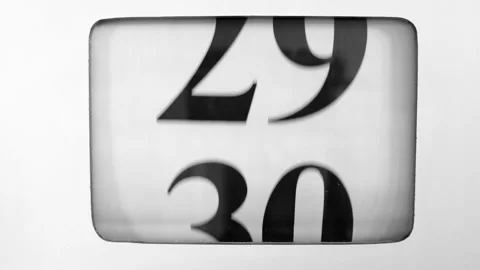 Calendar advancing from 29th to 30th Stock Footage 244213688