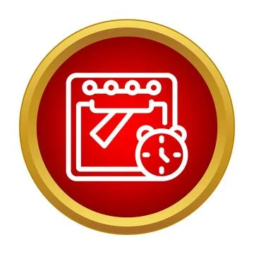 Calendar and alarm clock scheduling important time event Stock Illustration