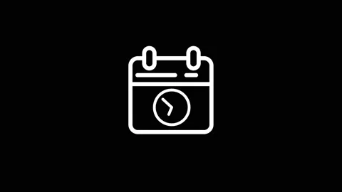 Calendar and clock icon animation. Stock Footage 168218712