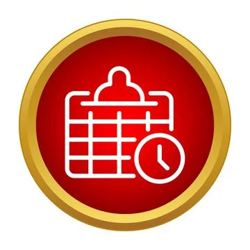 Calendar and clock icon symbolizing deadline management 스톡 일러스트