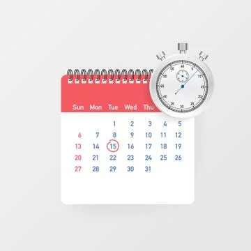 Calendar and clock. Schedule concepts. Modern flat design graphic elements. V イラスト素材