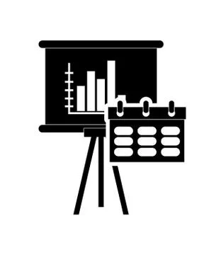 Calendar and graph chart icon イラスト素材