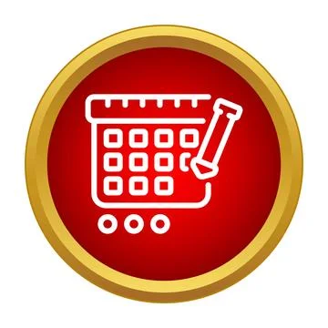 Calendar and pen marking important appointment event Stock Illustration
