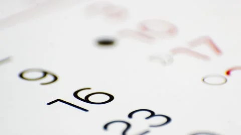 The calendar and pencil Stock Footage 67504800