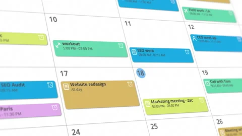 Calendar app Stock Footage 253984508