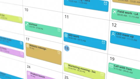 Calendar app Stock-Footage 255641338