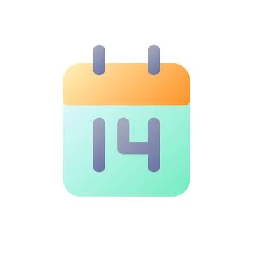 Calendar application pixel perfect flat gradient color ui icon Stock Illustration