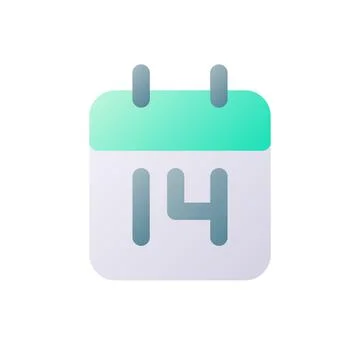 Calendar application pixel perfect flat gradient two-color ui icon Stock Illustration