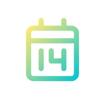 Calendar application pixel perfect gradient linear ui icon Illustrazione stock