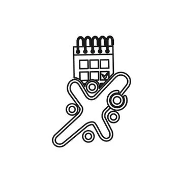 Calendar appointment Commitment Teamwork Together Outline Logo 库存插图