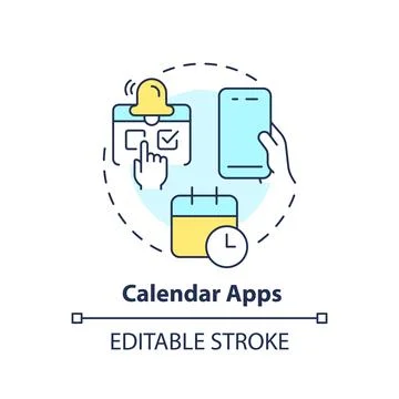 Calendar apps concept icon Stock-Illustration