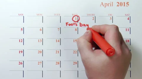 The calendar april 2015 Stock Footage 48923921