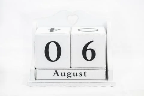 Calendar august number Stock Photos