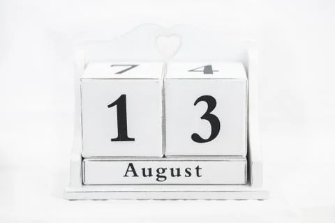 Calendar august number Stock Photos