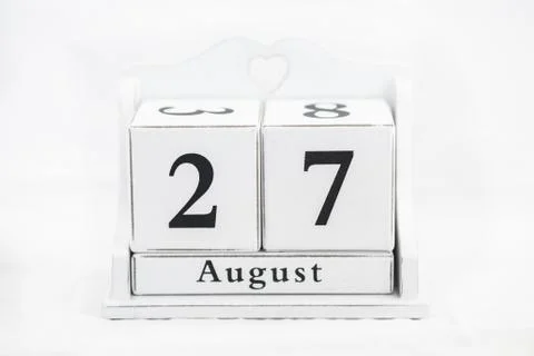 Calendar august number Stock Photos