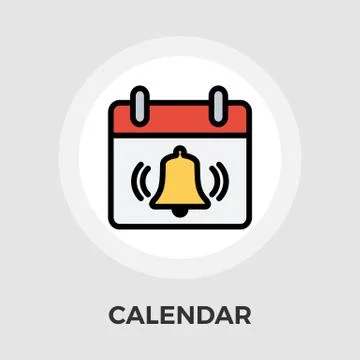 Calendar with bell Stock Illustration