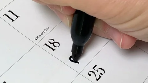 Calendar Birthday Video stock 115664596