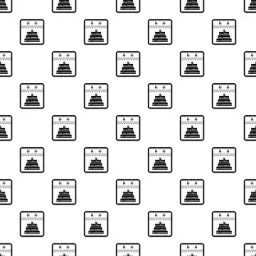 Calendar birthday pattern seamless 스톡 일러스트