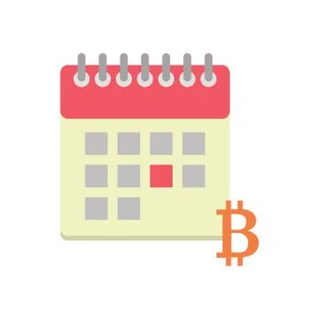 Calendar with bitcoin Stock Illustration