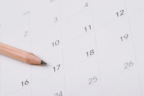 Calendar on the blue. empty copy space for text. concept for busy timeline .. Stock Photos