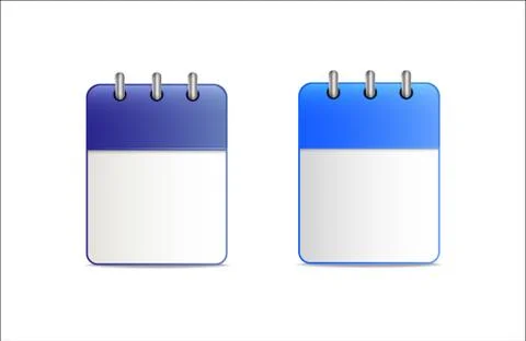The calendar is blue in two variants 스톡 일러스트