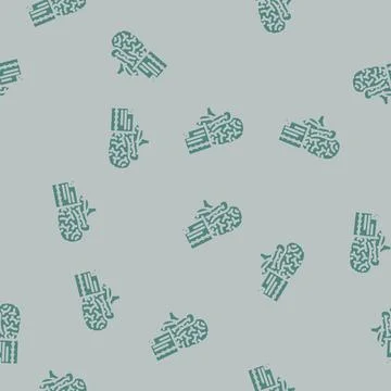 Calendar brainstorm glyph vector seamless pattern Illustrazione stock